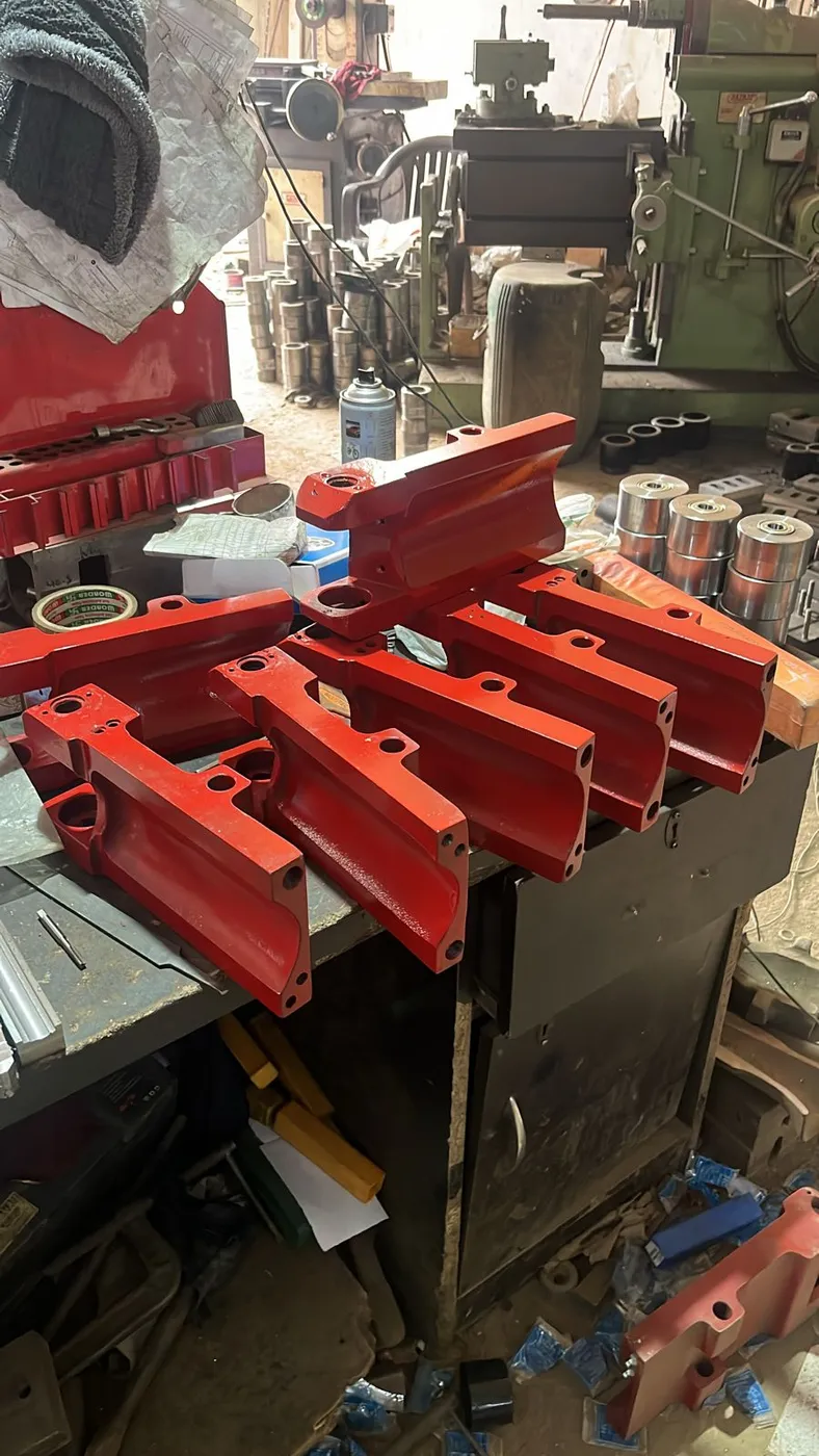Guide box bodies and arms in the machine shop